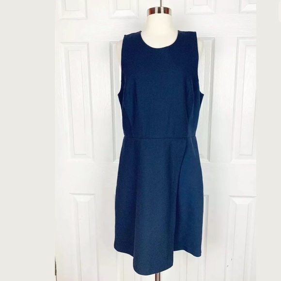 J,Crew Woman’s Mesh Wrap Dress In Navy Blu… - Picture 5 of 8